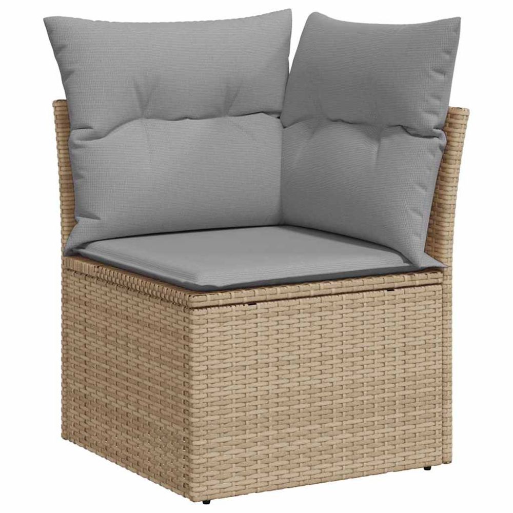 Ensemble de canapé de jardin 9 pc 7-nombre de places beige