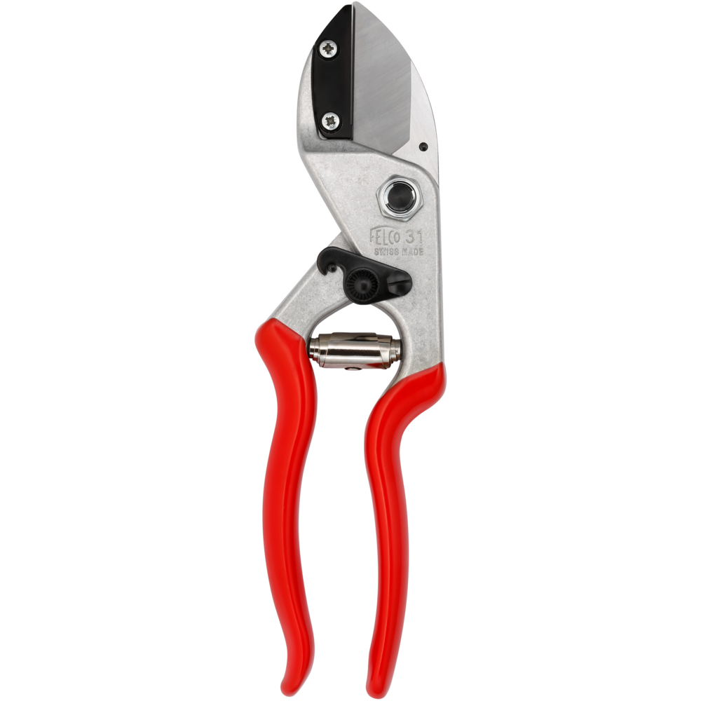 Felco sécateur à enclume n° 31 (coupe ø 25 mm, longueur 210 mm, pour grandes mains, avec enclume, pour droitiers et gauchers)
