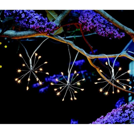 Guirlande solaire 10 lampions pluie étoile