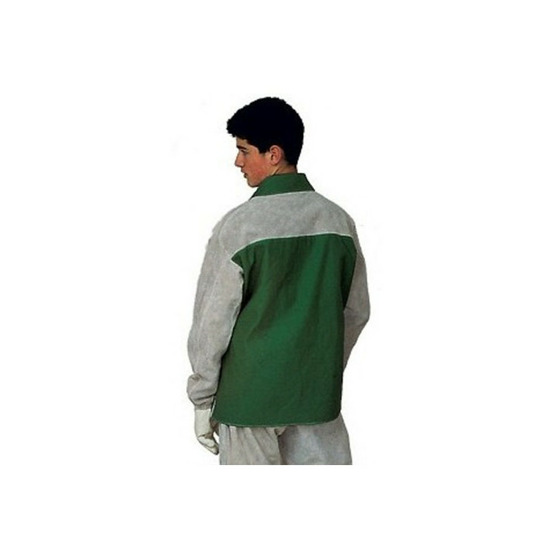 Veste de soudeur en croûte de croupon dos ignifuge vert gris txl guyard ves41140 xl