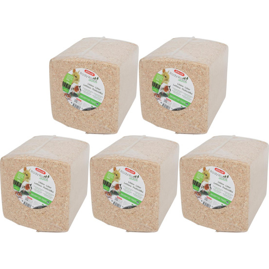 Litière lapin bois copeaux de pin 165l lot de 5