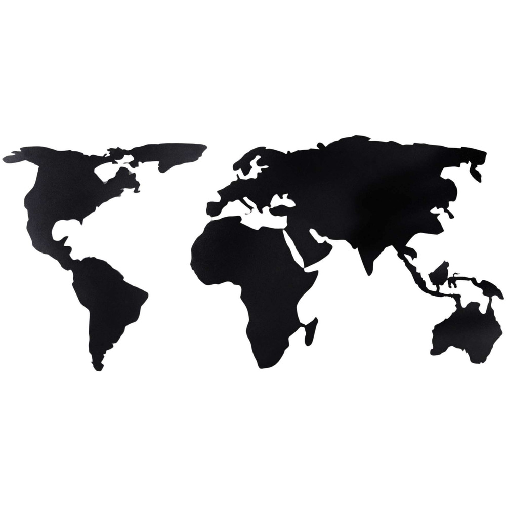 Décoration murale en métal mappemonde modèle 1