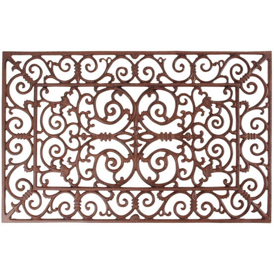 Gratte-pieds paillasson grille en fonte rectangle