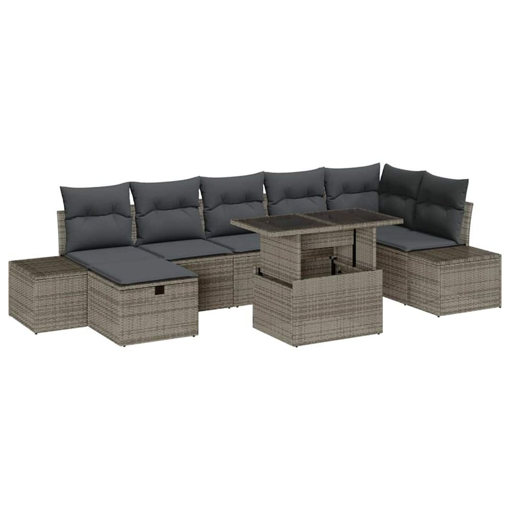 Ensemble de canapé de jardin 8 pc polyrotin