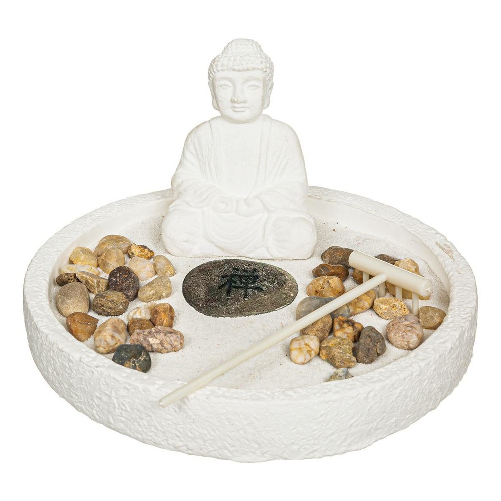 Jardin zen wasila - ciment - blanc - d18 cm