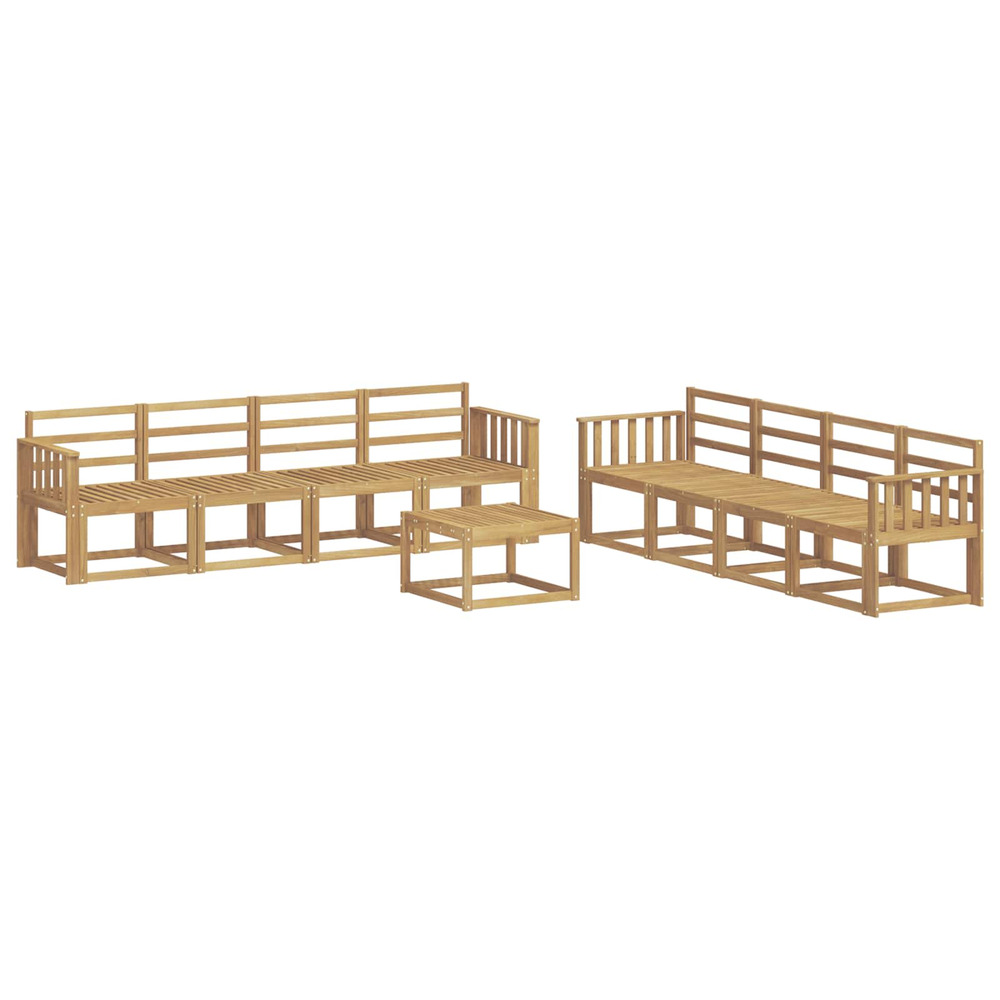 Ensemble de canapés d'extérieur 9 pcs blanc 59 x 59 x 37 cm