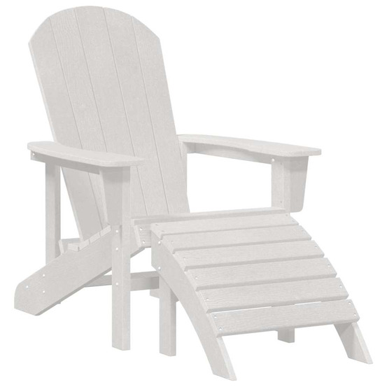 Chaise adirondack blanc 74 x 82 x 92cm hdpe