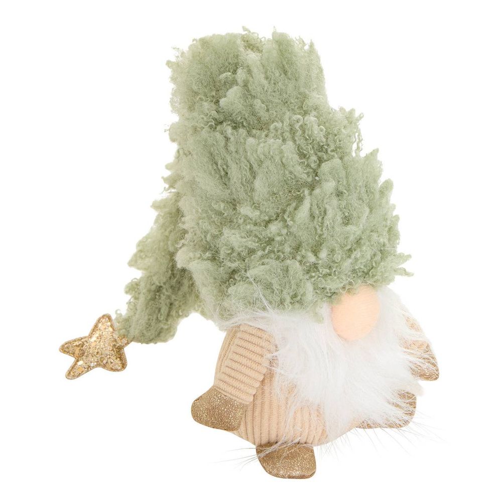 Gnome de noël alpo vert h. 35 cm