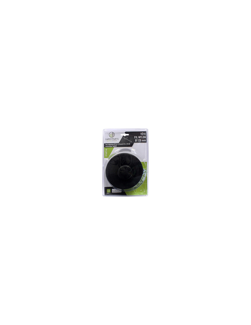 Blister tête fil nylon semi-automatique tap-n-go pour machines de cylindrées 20 à 35cc.adaptable stihl, avec adaptateurs m10 x 1