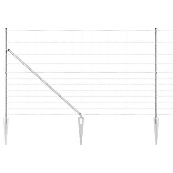 Poteau de clôture. Galvanisé 25 x 1,4 m acier