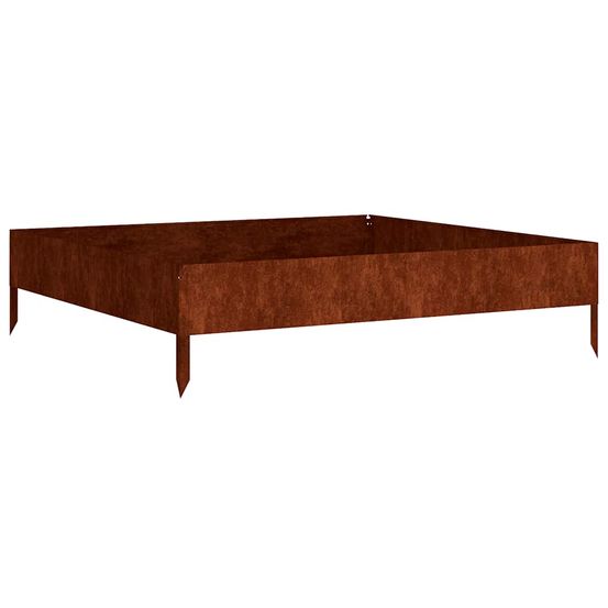 Lit surélevé de jardin 100x100x26 cm acier corten
