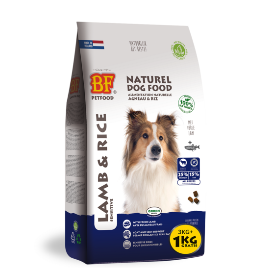 Croquettes Hypoallergénique pour chien Agneau Riz, 3kg