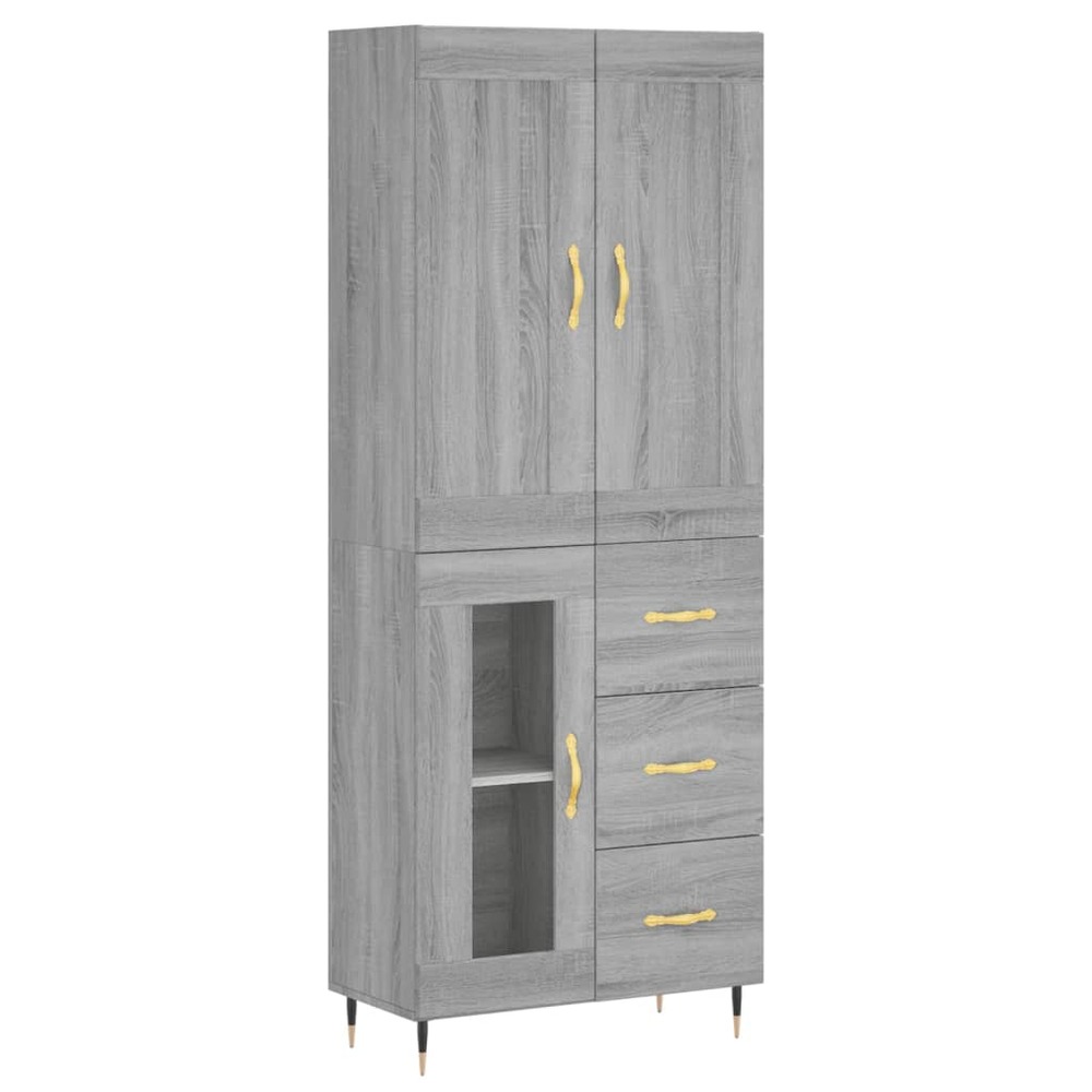 Buffet bahut commode armoire meuble de rangement organisateur cuisine salle de séjour salon haut sonoma 69,5 x 34 x 180 cm bo