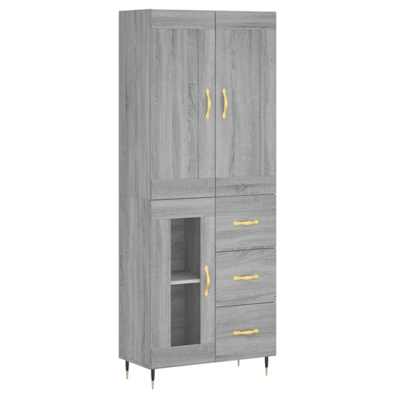 Buffet bahut commode armoire meuble de rangement organisateur cuisine salle de séjour salon haut sonoma 69,5 x 34 x 180 cm bo