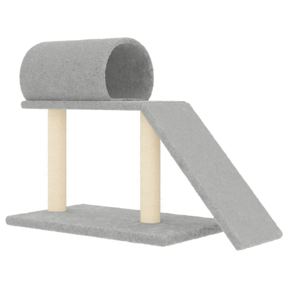 Arbres à chat avec tunnel et échelle clair 55,5 cm gris