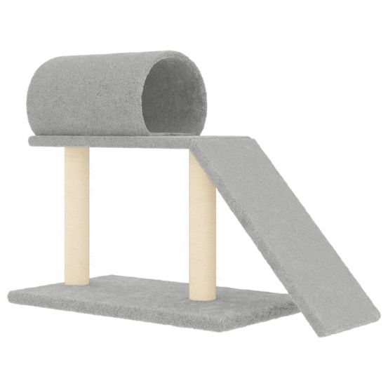 Arbres à chat avec tunnel et échelle clair 55,5 cm gris