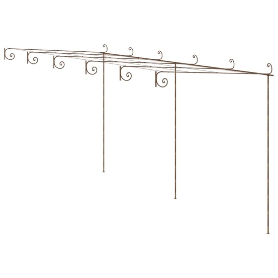 Pergola de jardin marron antique 6x3x2,5 m fer