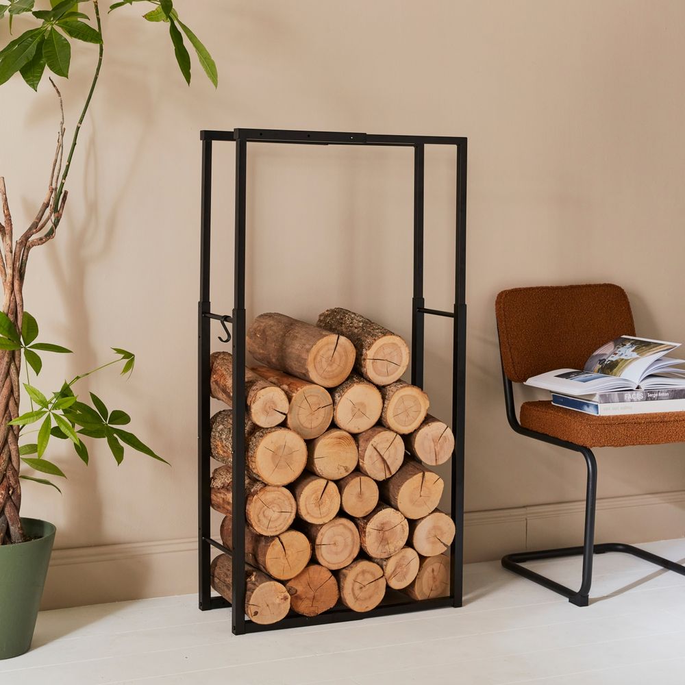 Range bûches modulable. Industrielle en acier. L 42 / 53 / 65 x p 25 x ...
