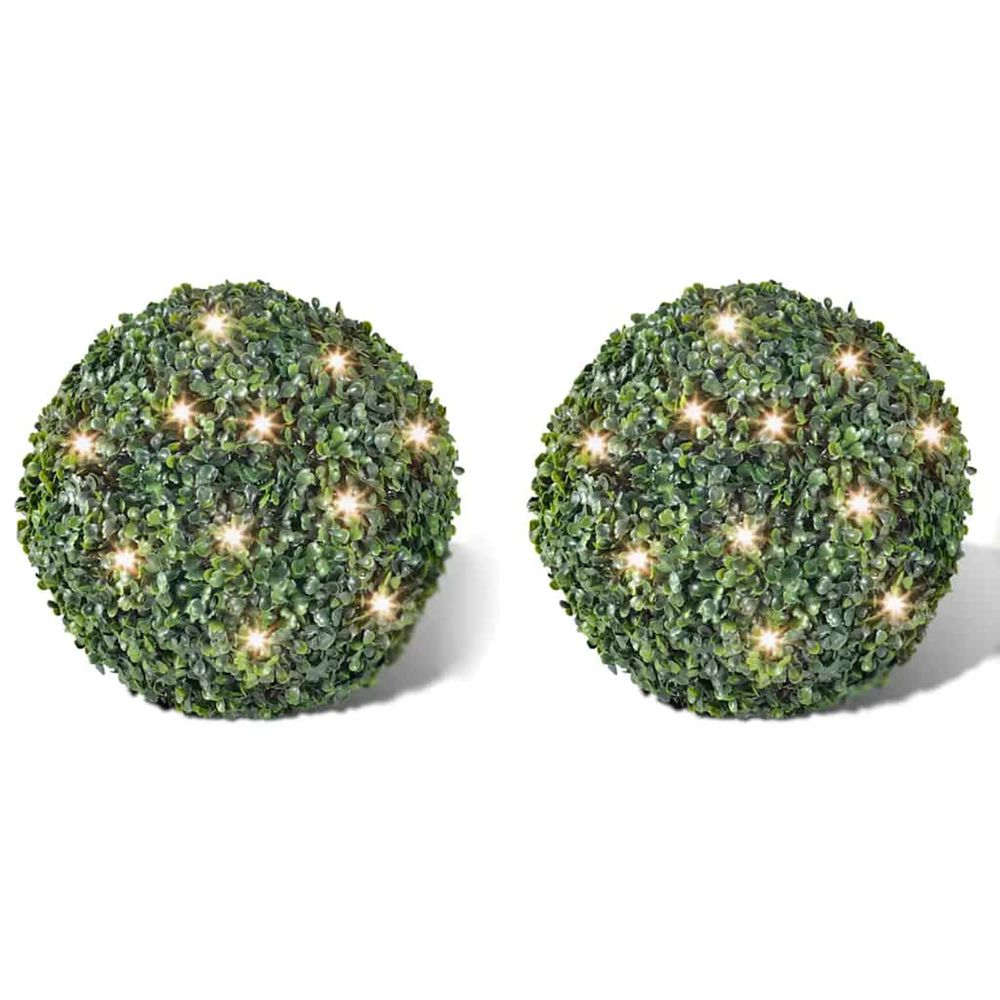Boule lumineuse solaire 24 LED 27cm x2