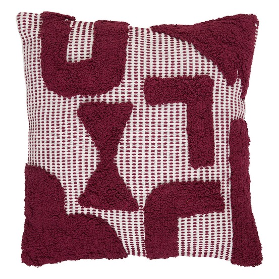 Coussin en coton tufte poppys color