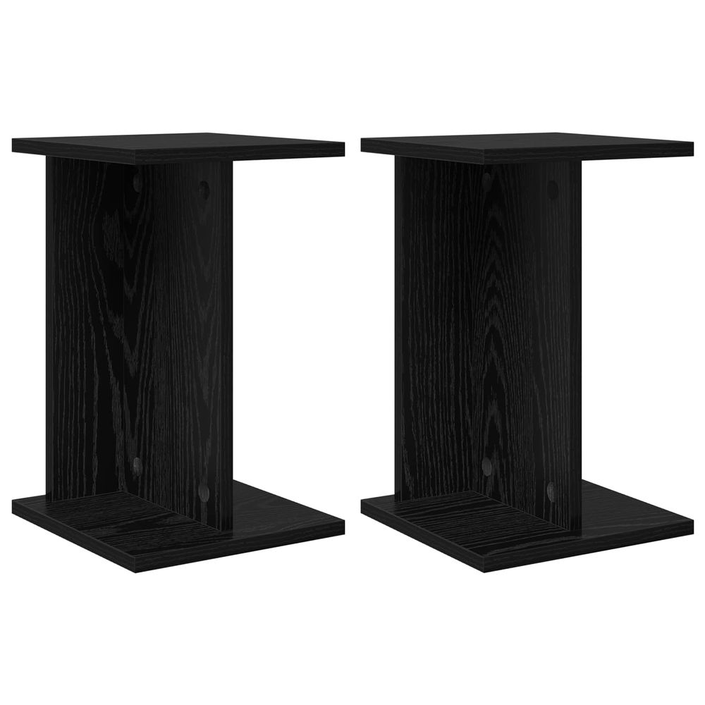 Support de plante 2 pièces chêne noir 25 x 25,5 x 40,5 cm