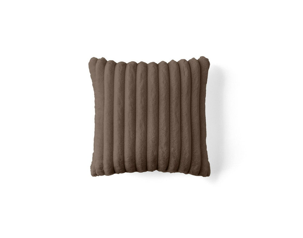 Laponie - coussin - en fausse fourrure côtelé - 40x40 cm