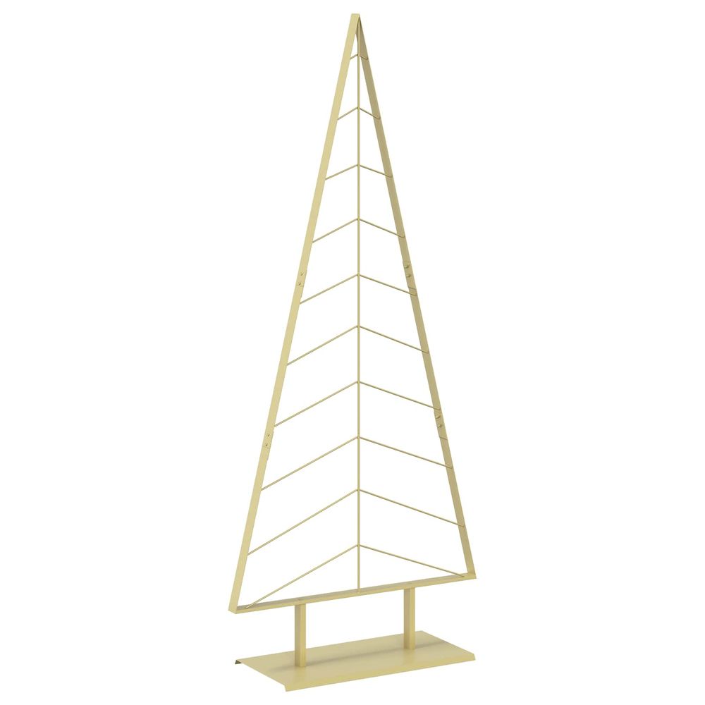 Sapin de noël en métal avec support kuopio 210 cm acier doré