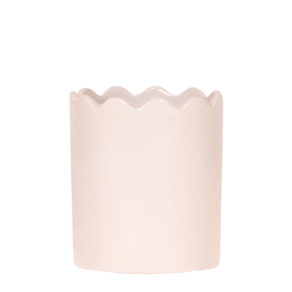 Cache-pot curve blanc - ø9 cm x h11,5 cm
