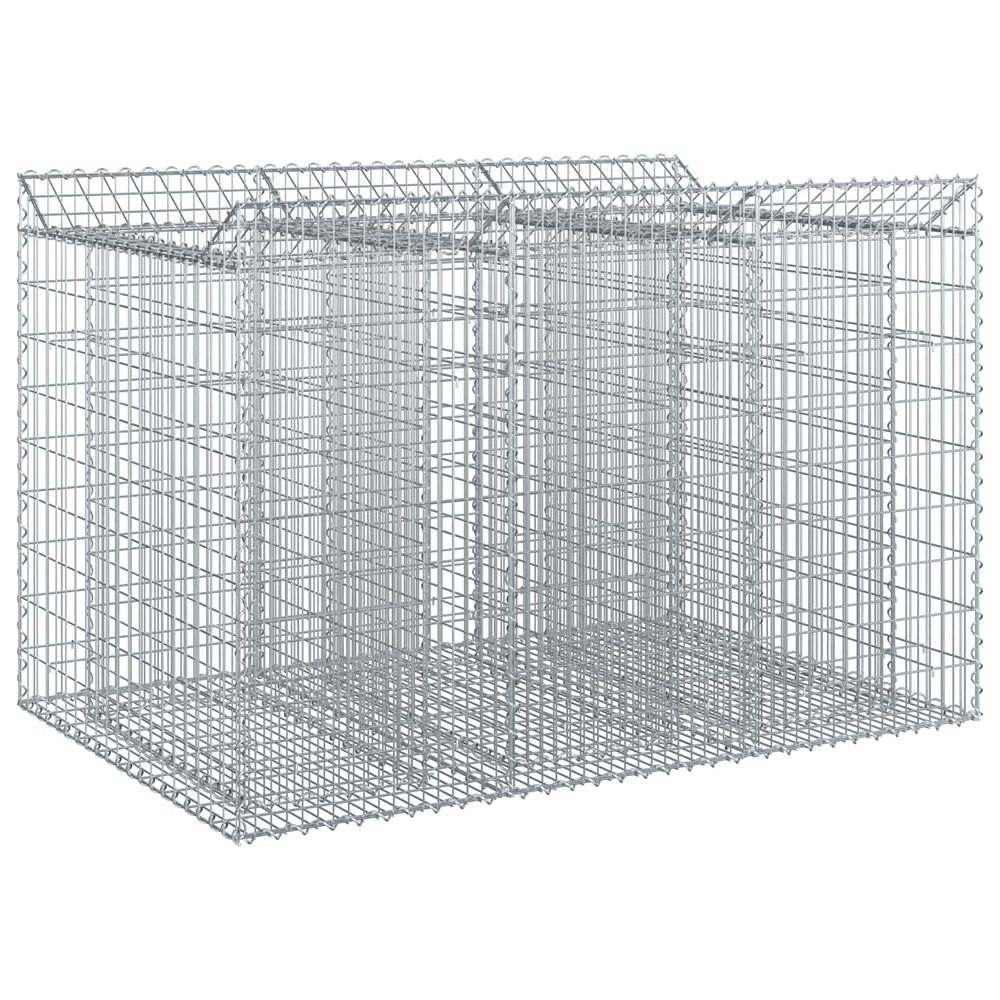 Lit surélevé gabion 2 pc 150 x 100 x 100 cm acier galvanisé