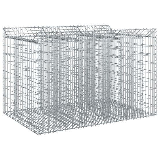 Lit surélevé gabion 2 pc 150 x 100 x 100 cm acier galvanisé
