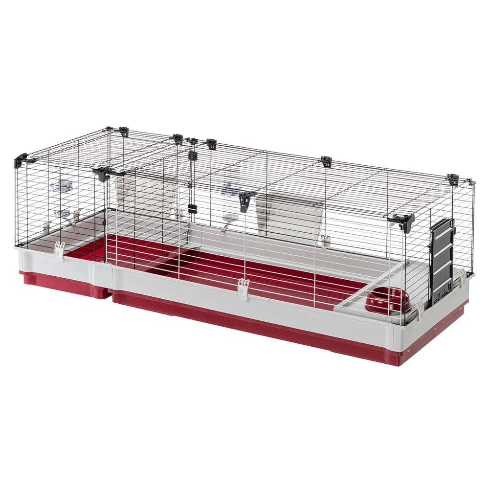 Ferplast - cage cochon d'inde - cage lapin - maison lapin - clapier lapin - accessoires inclus - ouvrant et modulable 162 x 60 x h