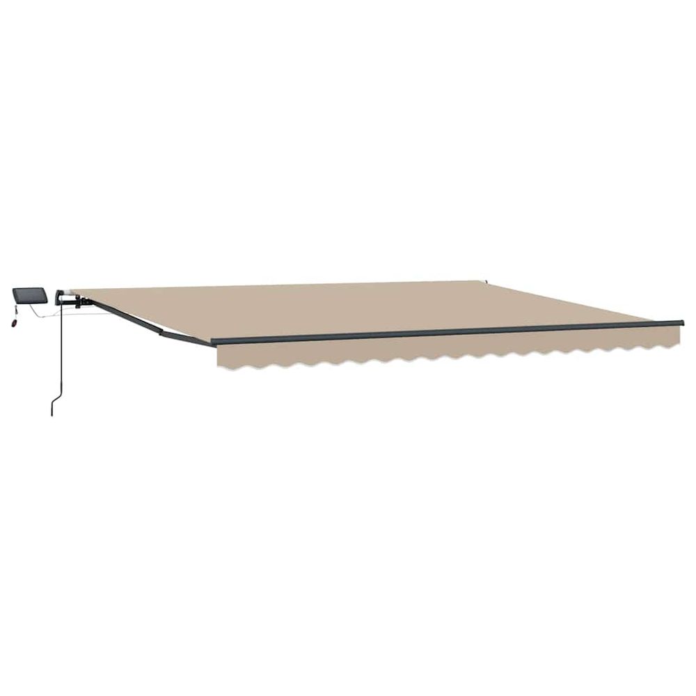 Auvent rétractable beige 400 × 300 cm tissu et aluminium
