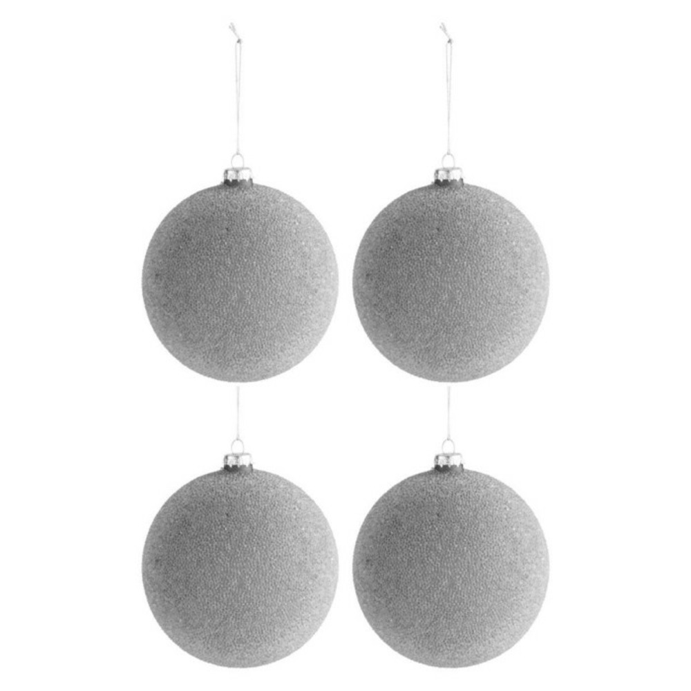 Lot de 4 boules de noël design 