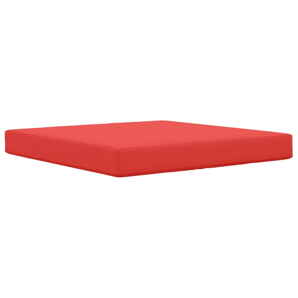 Coussin de canapé d'extérieur polyester rouge 80 x 80 cm