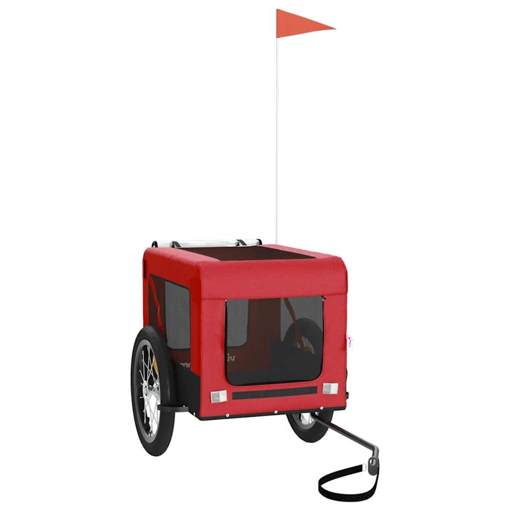 Remorque de vélo pour animaux de compagnie rouge et noir