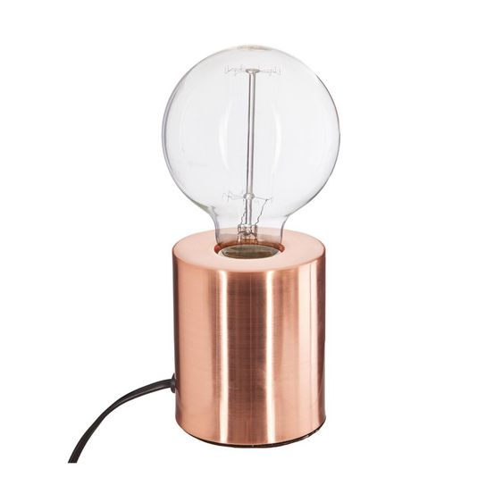 Lampe socle en métal cuivre h 10.5 cm