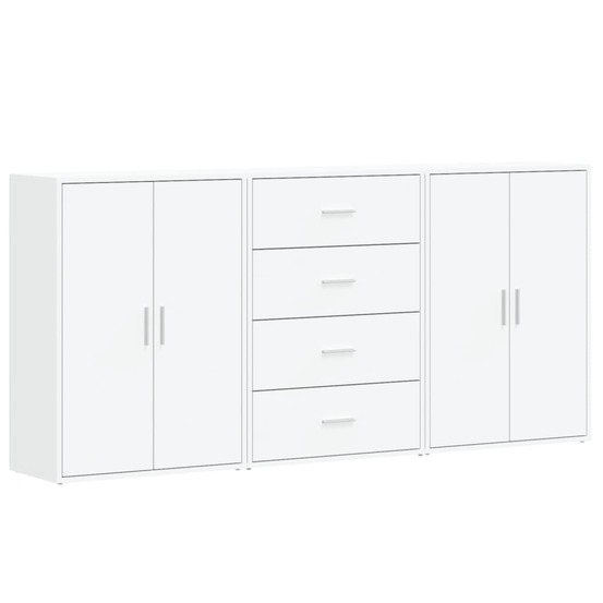 Buffet bahut commode armoire meuble de rangement organisateur cuisine salle de séjour salons 3 pcs 60 x 31 x 84 cm bois d'ing