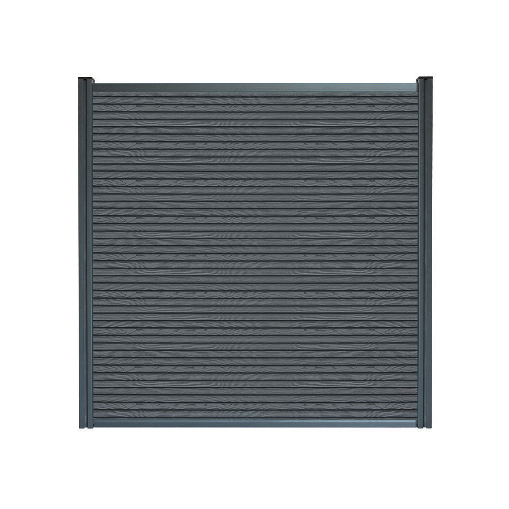 Home deluxe clôture pare-vue wpc callado premium 1 x élément + 2 x poteaux - hauteur : 185 cm | clôture, pare-vue, éléments de