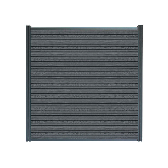 Home deluxe clôture pare-vue wpc callado premium 1 x élément + 2 x poteaux - hauteur : 185 cm | clôture, pare-vue, éléments de