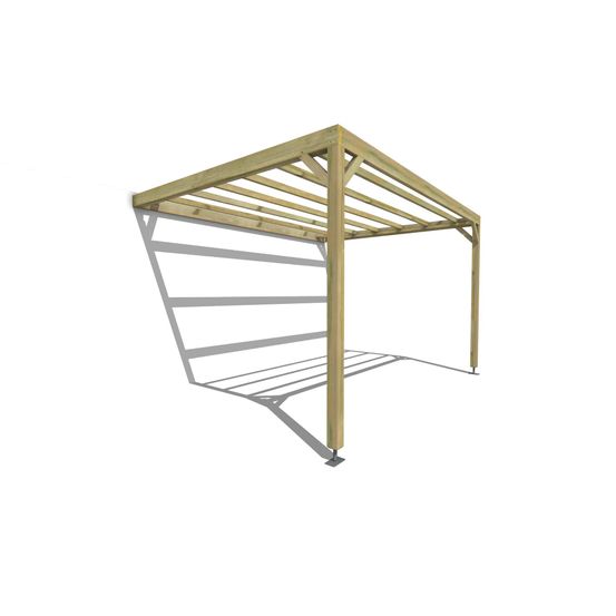 Pergola bois • 4m x 3m • adossée • sens largeur • livraison comprise