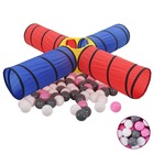 Tunnel de jeu pour enfants avec 250 balles multicolore