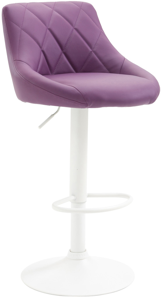 Tabouret de bar lazio simili cuir blanc