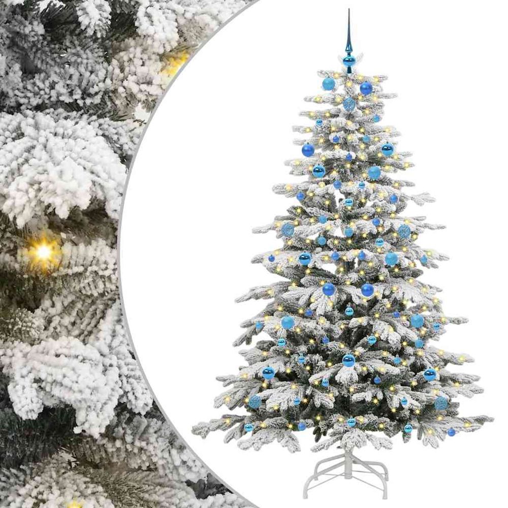 Sapin de noël artificiel à branches articulées blanc 210 cm