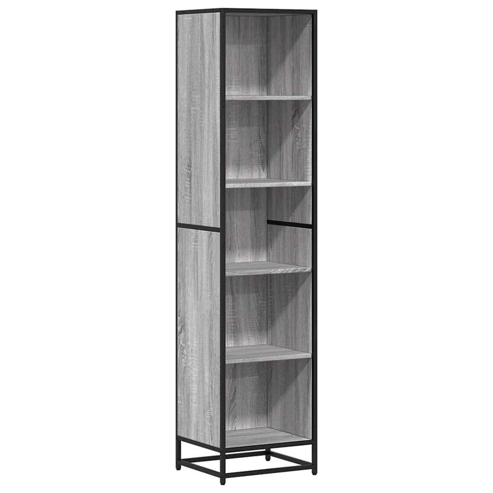 Bibliothèque sonoma gris 40x35x170,5 cm bois d'ingénierie