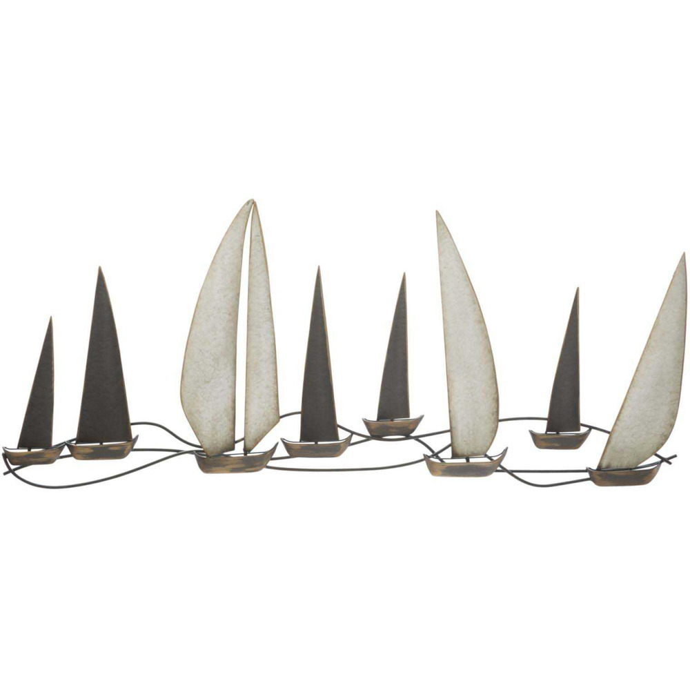 Cadre décoratif en métal bateaux regata 119 x 3 x 51 cm