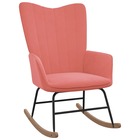 Chaise à bascule rose velours