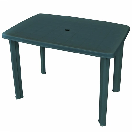 Table de jardin vert 101 x 68 x 72 cm plastique