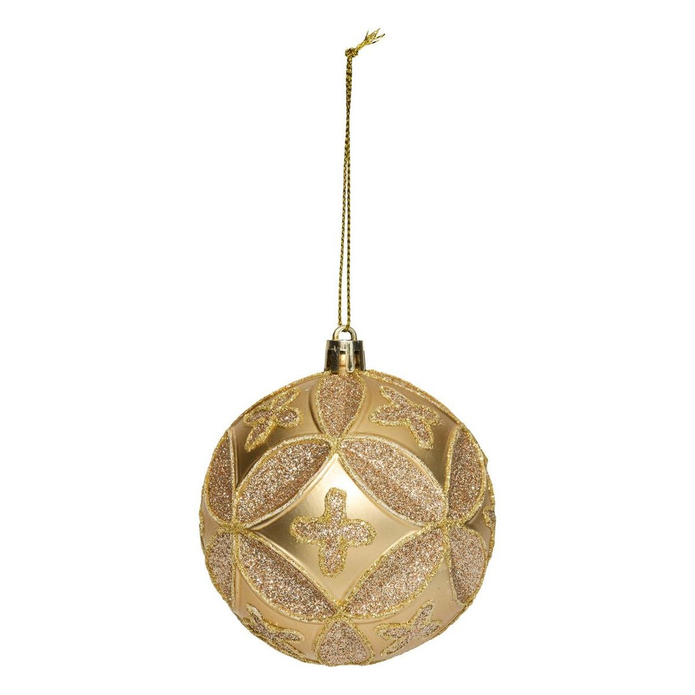 Boule relief paillettes d.8cm doré
