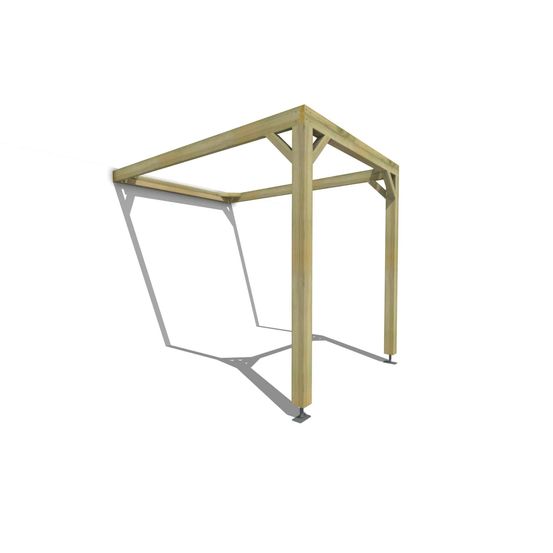 Pergola bois • 2m x 3m • adossée • cadre simple • livraison comprise
