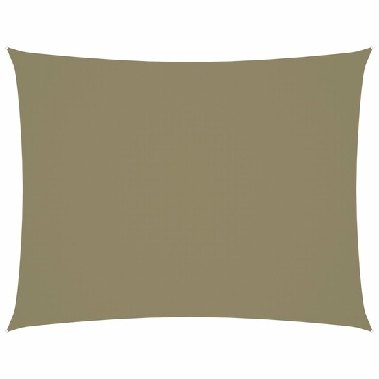 Voile toile d'ombrage parasol tissu oxford rectangulaire 2 x 3 m beige